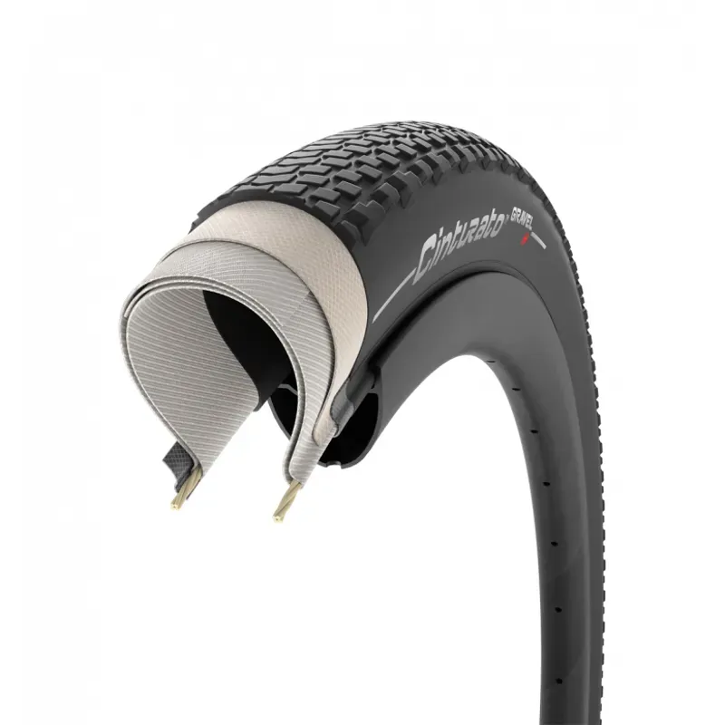 Pirelli Cinturato Gravel Hard Terrain 700x45c Tyre in Black/Tanwall -5