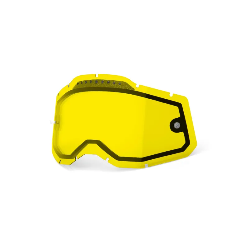 100 Racecraft 2 / Accuri 2 / Strata 2 Dual Pane Vented Lens - Yellow