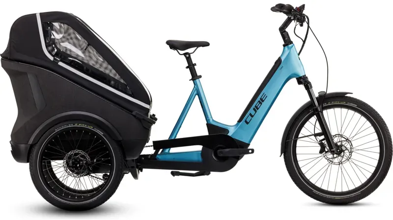 Cube Trike Hybrid Family 750 Electric Bike in Blue/Reflex