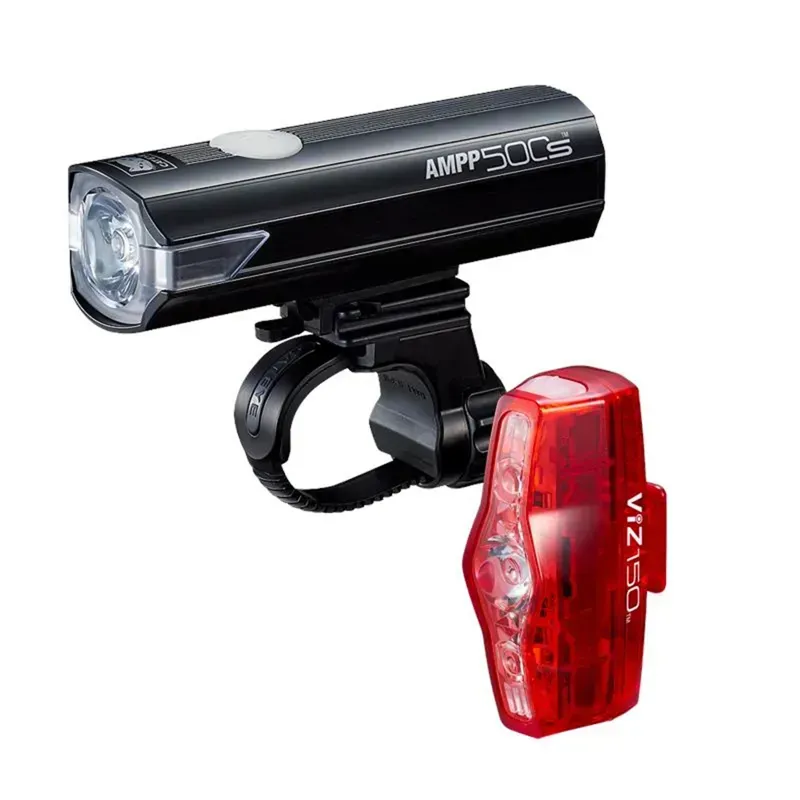 CatEye AMPP500S/ViZ150 Bike Light Set in Black