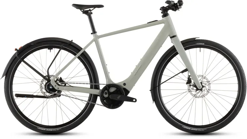 Cube Editor Hybrid SLX 400x FE Classic E-City Bike in Reed Beige/Chrome