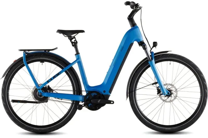 Cube Kathmandu Hybrid Comfort Pro 800 eHybrid Bike in Azure/Black
