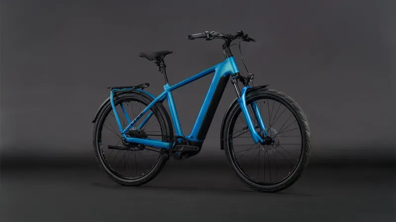 Cube Kathmandu Hybrid Comfort Pro 800 eHybrid Bike in Azure/Black-1