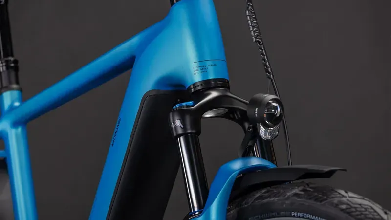 Cube Kathmandu Hybrid Comfort Pro 800 eHybrid Bike in Azure/Black-6