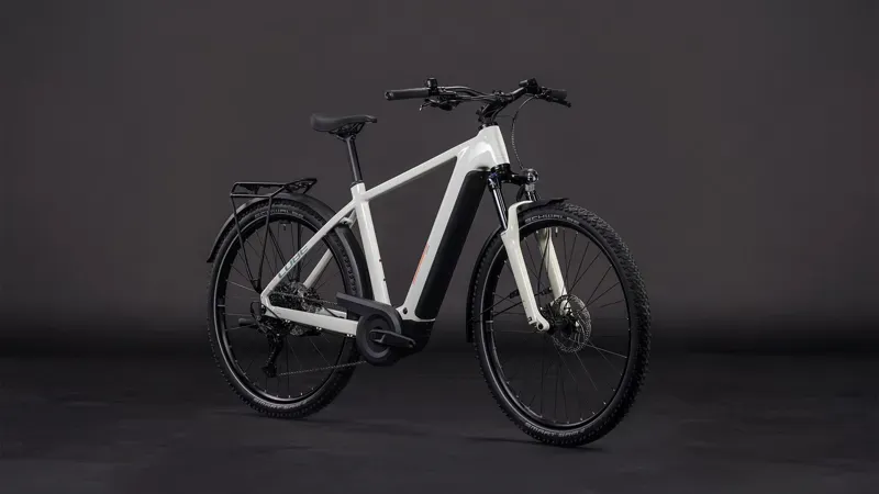 Cube Nuride Hybrid Performance 600 E-Gravel Bike In Desert Stone/Grey-1