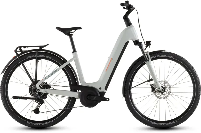 Cube Nuride Hybrid Performance 600 E-Gravel Bike In Desert Stone/Grey-4