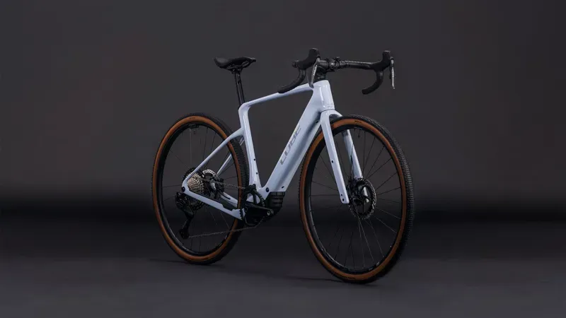 Cube Nuroad Hybrid C:62 SLX 400x E-Gravel Bike in Ice Blue/Prism-1