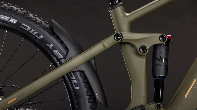 Cube Stereo Hybrid One44 Pro 800 E-MTB in Dust Olive/Gold-3