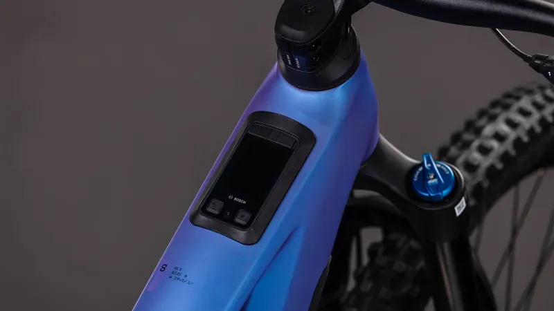 Cube Stereo Hybrid One77 HPC SLX 800 E-MTB in Blue Iris/Black-2