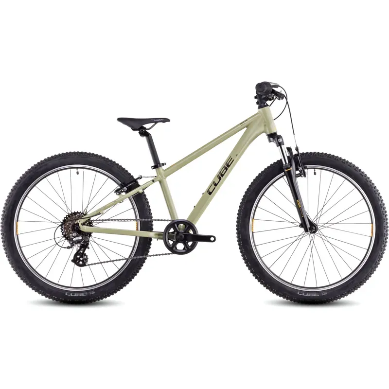 Cube Acid 240 Kids Bike in Light Olive/Orange