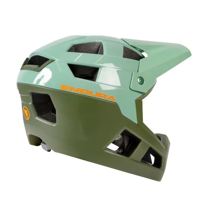 Endura SingleTrack Full Face MIPS Helmet in Tweed Green-1