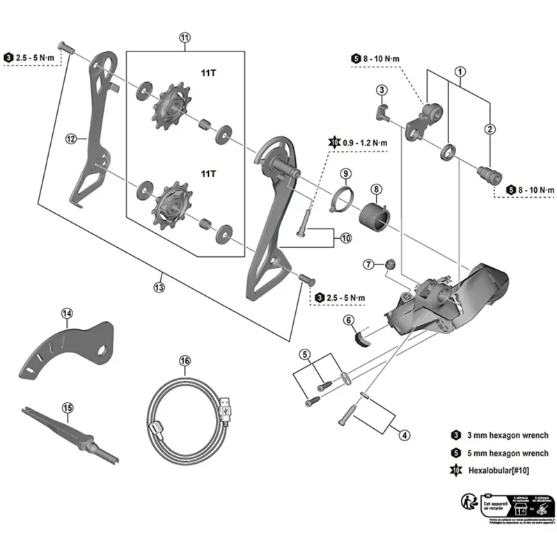 Shimano Charging Cable  EWEC300 1700mm-1