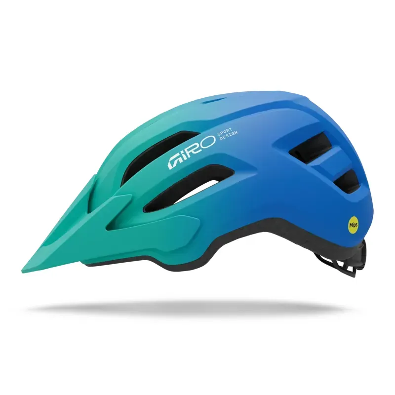 Giro Fixture Mips II Youth Helmet in Green/Blue-1
