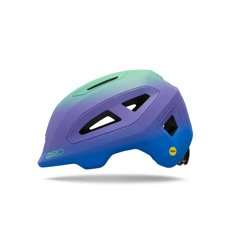 Giro Scamp Mips II Youth Helmet in Blue Jewel/Vivid Green-1