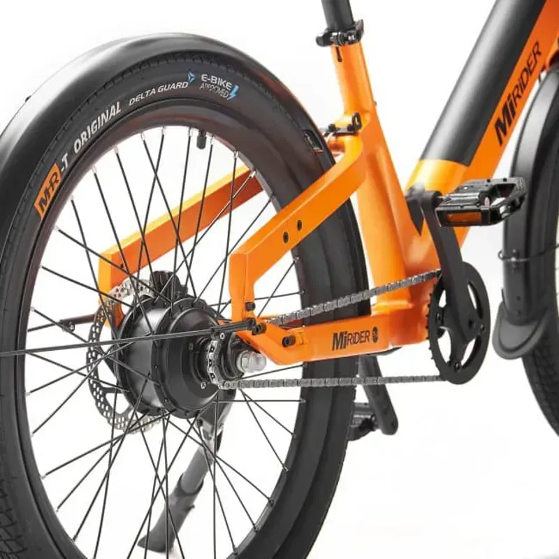MiRider 24 Compact Step-Through E-Bike in Ember Orange-2