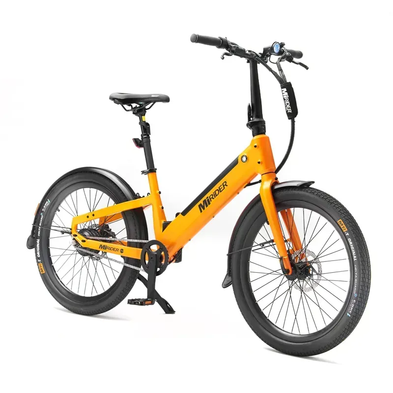 MiRider 24 Compact Step-Through E-Bike in Ember Orange