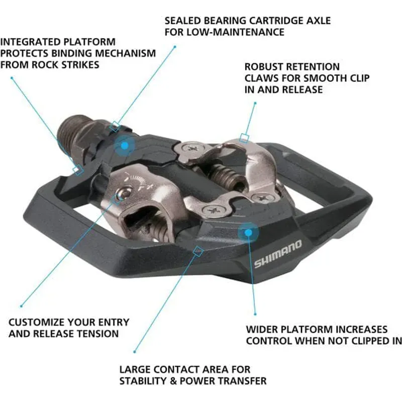 Shimano PEDAL PD ME700 SPD Black 9 16 inches-1