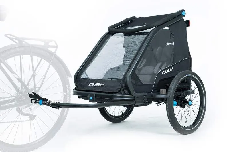 Cube Kids Trailer Double Cmpt Black-7