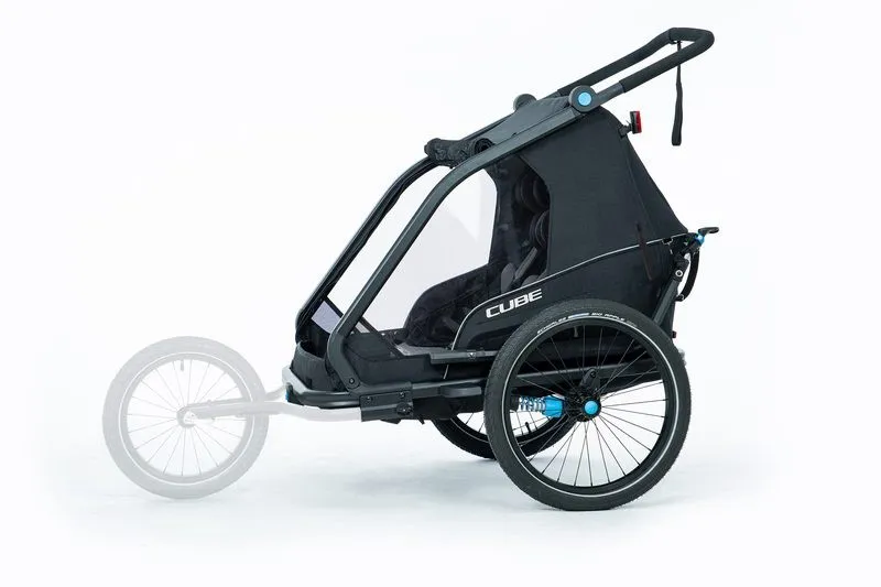 Cube Kids Trailer Double Cmpt Black-8
