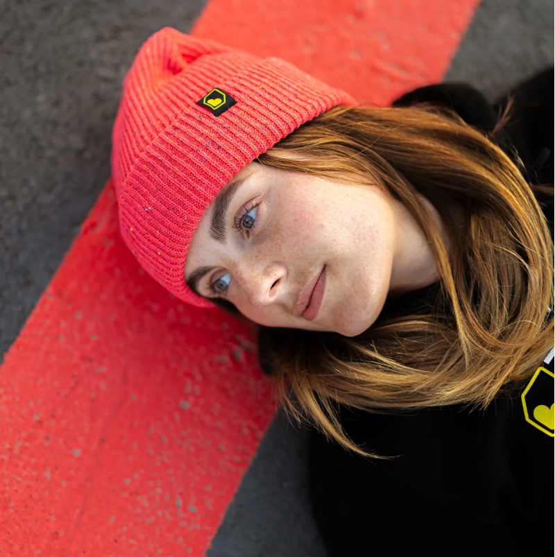 Smuggler's Beanie - Raspberry Speckle-1