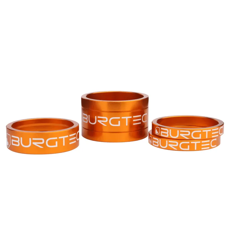 Burgtec Stem Spacer Kit - Iron Bro Orange 5mm Spacer x2 10mm Spacer 20mm Spacer