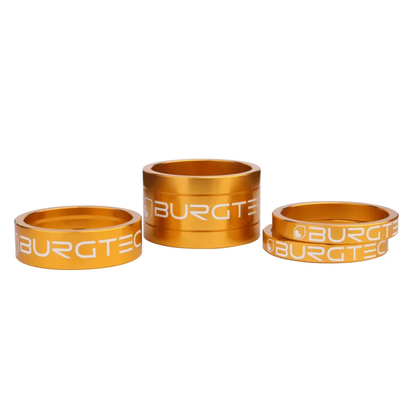 Burgtec Stem Spacer Kit - Burgtec Bullion Gold 5mm Spacer x2 10mm Spacer 20mm Spacer