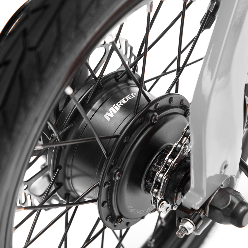 MiRiDER One 16 Folding E-Bike in Platinum Silver Ex Demo-3