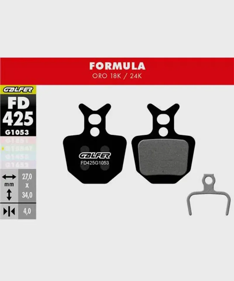 Galfer Standard Bike Disc Brake Pad - Formula Oro