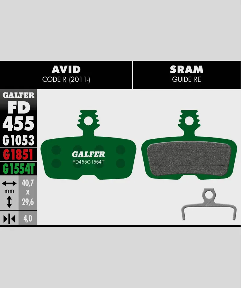 Galfer Pro Bike Disc Brake Pads AVID CODE R
