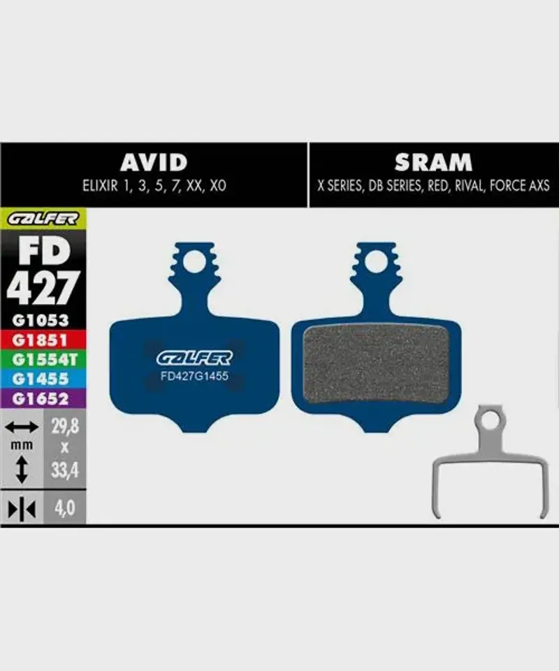 Galfer Disc Brake Pad SRAM GUIDE / AVID XO TRAIL
