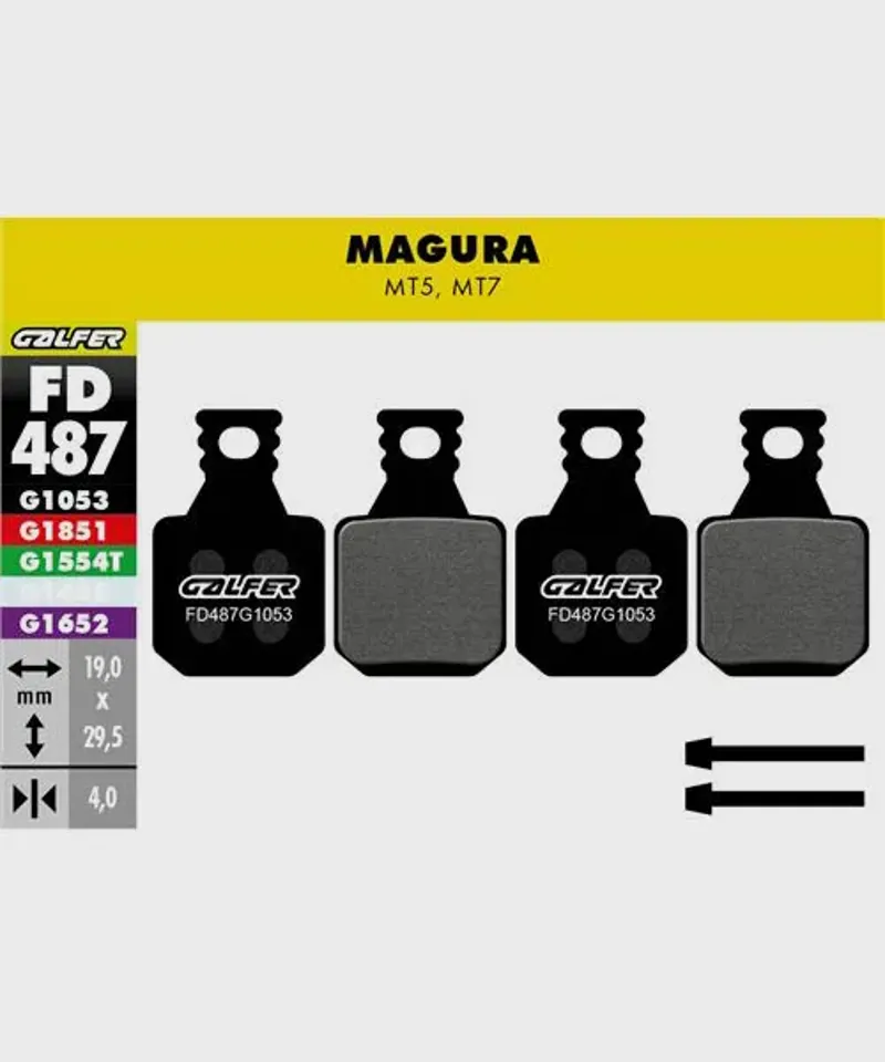 Galfer Standard Bike Disc Brake Pad MAGURA MT5 - MT7 4 PADS