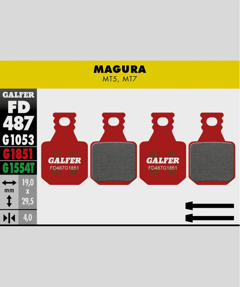 Galfer Advanced Bike Disc Brake Pad MAGURA MT5 - MT7 4 PADS