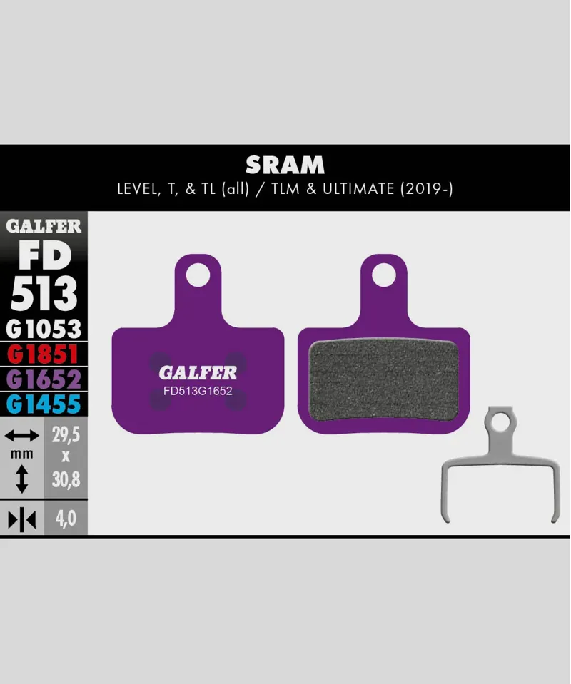 Galfer E-Bike Disc Brake Pad SRAM LEVEL T TL