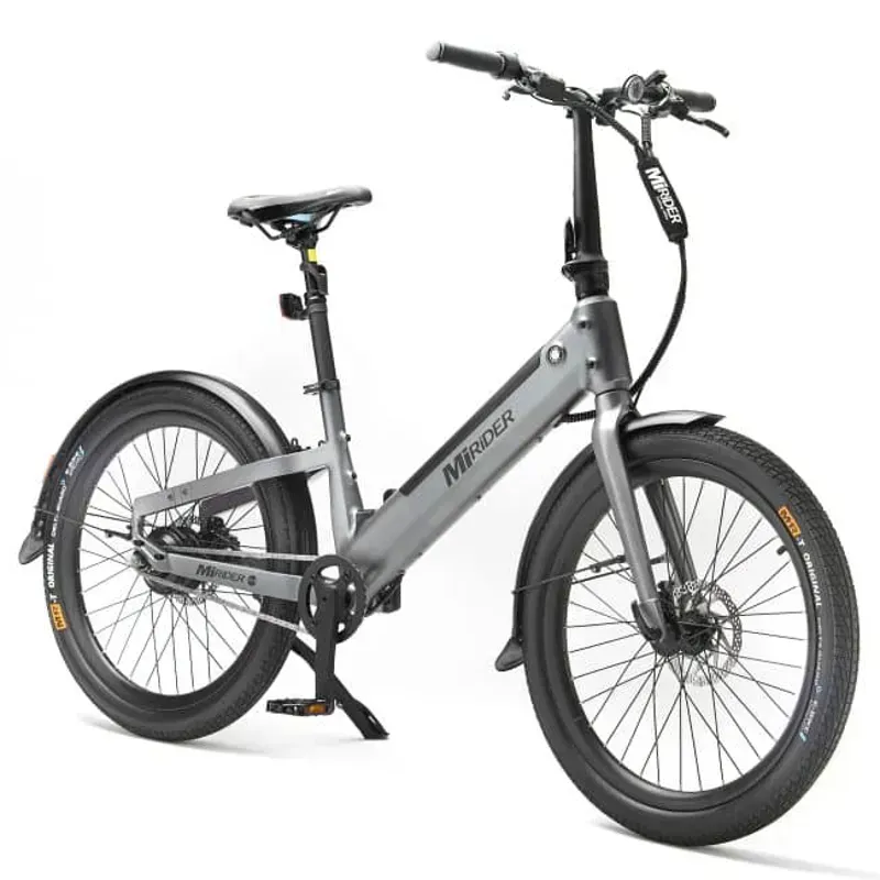 MiRider 24 Compact Step-Through E-Bike in Ember Orange-1