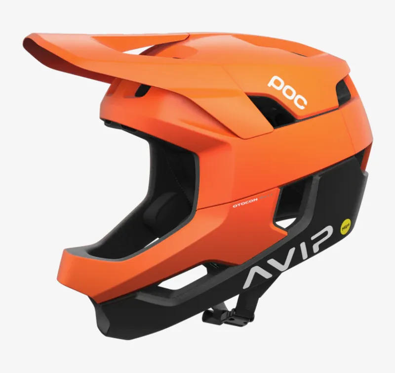 POC Sports Otocon Race MIPS Helmet in Fluorescent Orange AVIP/Uranium Black Matt