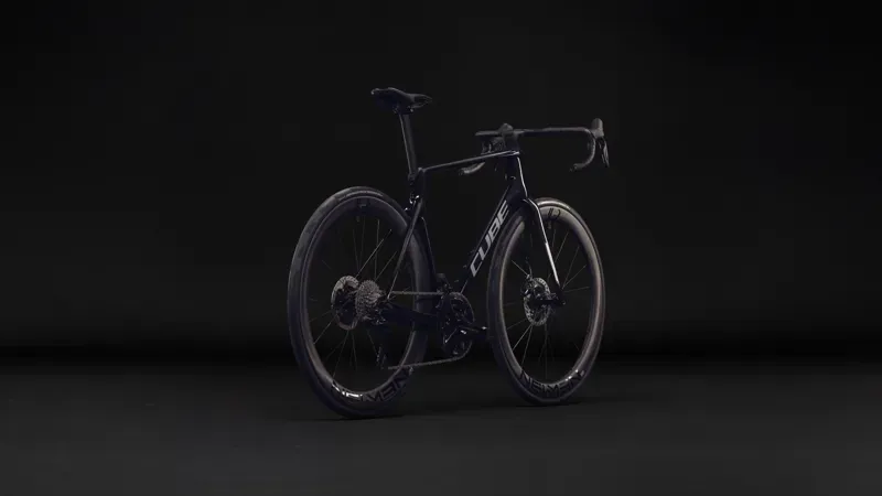 Cube Agree C:62 SLT Di2 Road Bike in Black Pearl/Switch White-2