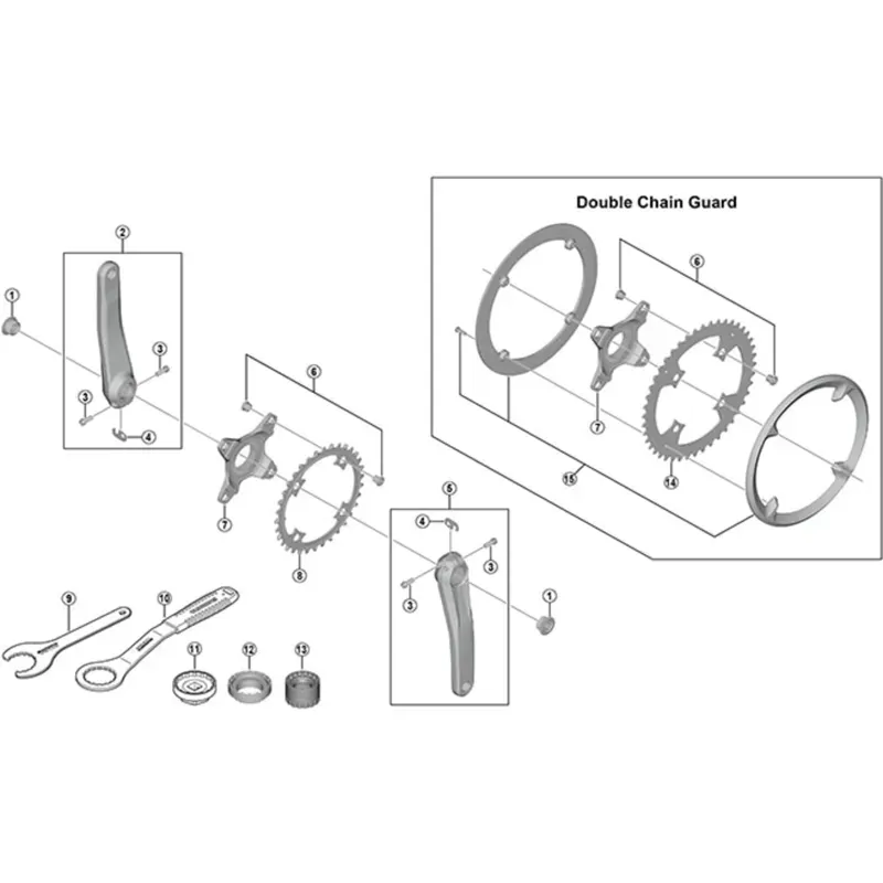 Shimano Left Hand Crank Arm FC-E8000 170mm-1